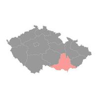 South Moravian region administrative unit of the Czech Republic. Vector illustration.