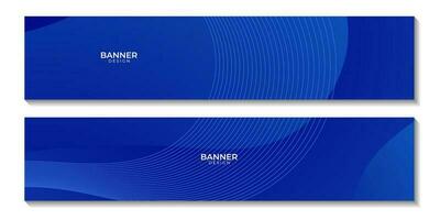 set of banners. simple blue wave gradient vector background for business