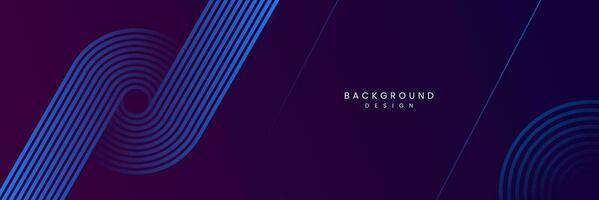 abstract geometric blue and purple background with circle lines vector