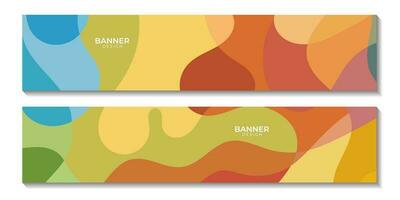 set of banners. abstract arts colorful organic background vector