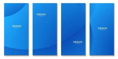 set of brochures. abstract blue organic gradient background vector