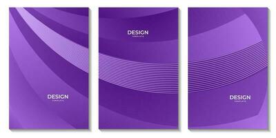 flyer with purple gradient wave simple background vector