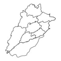 Punjab province map, province of Pakistan. Vector illustration.