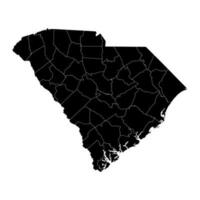 South Carolina state map with counties. Vector illustration.