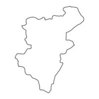 denizli provincia mapa, administrativo divisiones de pavo. vector ilustración.