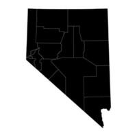 Nevada state map with counties. Vector illustration.