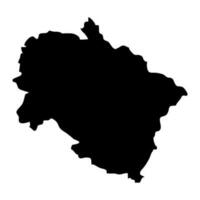 Uttarakhand state map, administrative division of India. Vector illustration.