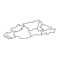 del sudeste anatolia región mapa, administrativo divisiones de pavo. vector ilustración.