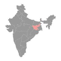 jharkhand estado mapa, administrativo división de India. vector ilustración.