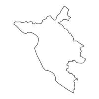 West Herzegovina canton map, administrative district of Federation of Bosnia and Herzegovina. Vector illustration.