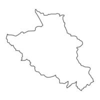 ladakh región mapa, administrativo división de India. vector ilustración.