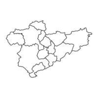 central anatolia región mapa, administrativo divisiones de pavo. vector ilustración.