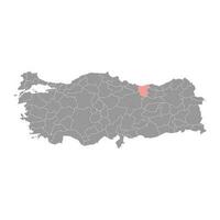 giresun provincia mapa, administrativo divisiones de pavo. vector ilustración.