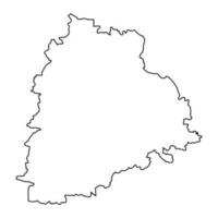 telangana estado mapa, administrativo división de India. vector ilustración.