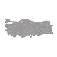 Karabuk province map, administrative divisions of Turkey. Vector illustration.