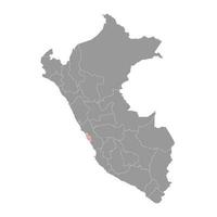Lima province map, region in Peru. Vector Illustration.
