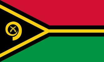 Vanuatu flag, official colors and proportion. Vector illustration.