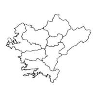 Egeo región mapa, administrativo divisiones de pavo. vector ilustración.