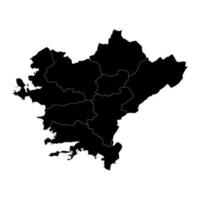 Egeo región mapa, administrativo divisiones de pavo. vector ilustración.