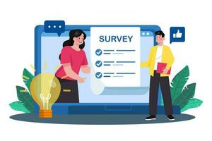 Respondents provide insights in survey responses. vector