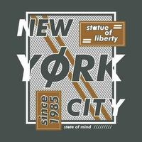 nuevo York ciudad gráfico tipografía, Moda t camisa, diseño vector, para Listo imprimir, y otro utilizar vector