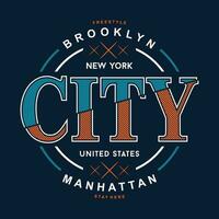 brooklyn new york graphic design, typography vector, illustration, for print t shirt, cool modern style vector