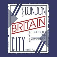 Londres Bretaña ciudad gráfico, tipografía t camisa, vector diseño ilustración, bueno para casual estilo