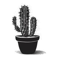 Beautiful Cactus Silhouette vector
