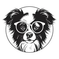 hermosa perro silueta - generativo ai vector