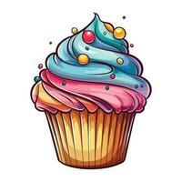 Beautiful And Colorful Cupcake vector