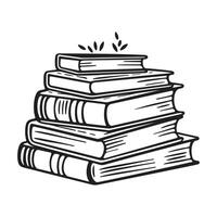 Beautiful Book Pile - vector