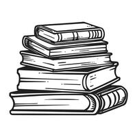 Beautiful Book Pile - vector