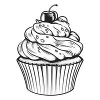 Beautiful Cupcake Silhouette vector