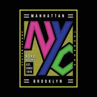 nyc text frame graphic design, typography vector, illustration, for print t shirt, cool modern style vector