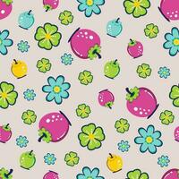 fruits and leaf graphic pattern seamless vector illustration