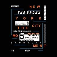 the bronx vector t shirt print, typography graphic design, and other use