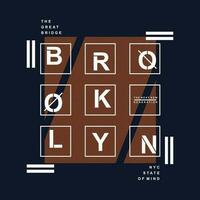 brooklyn abstract, typography design vector, graphic illustration, for t shirt vector