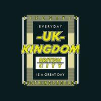 united kingdom graphic, typography t shirt, vector design illustration, good for casual style