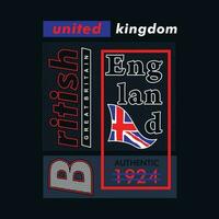 united kingdom graphic, typography vector, t shirt design, illustration, good for casual style vector