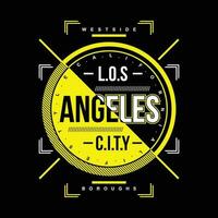 los angeles graphic illustration, typography vector, for casual t shirt print vector