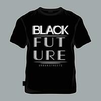 negro futuro letras, citas, gráfico ilustración, tipografía vector, para casual t camisa impresión vector