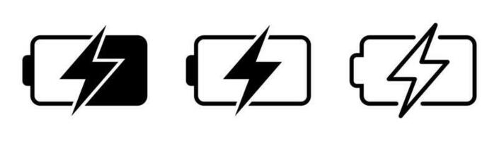 Battery charging UI icon. Battery charge indicator icon. vector