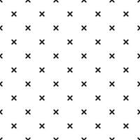 Vector seamless cross pattern. Endless black and white texture. Abstract geometric ornament background.