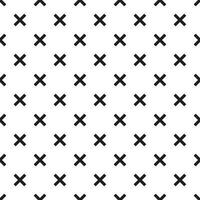 Vector seamless cross pattern. Endless black and white texture. Abstract geometric ornament background.