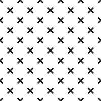 Vector seamless cross pattern. Endless black and white texture. Abstract geometric ornament background.