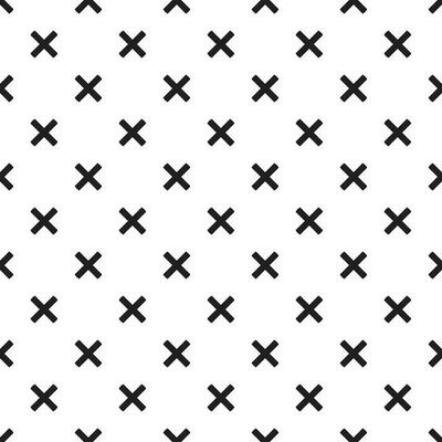 Vector seamless cross pattern. Endless black and white texture. Abstract geometric ornament background.