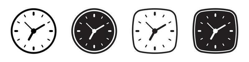Clock icon, time icon. Vector illustration.