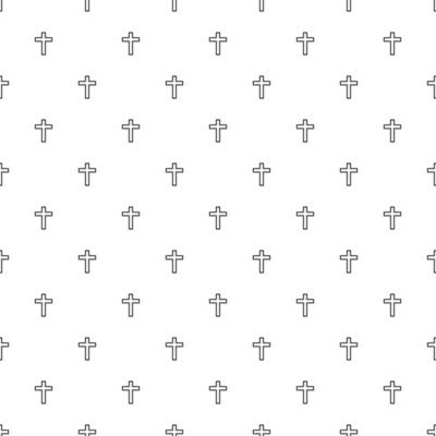 Christian cross seamless pattern. Vector illustration.