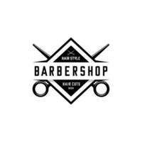 vector de logotipo de barbería, vector de tijeras