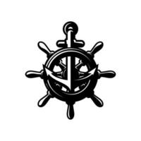 ANCHOR AND SHIPS WHEEL vector